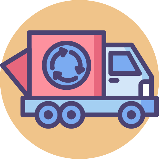 Garbage truck free icon