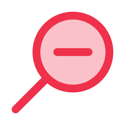 disminuir el zoom icono gratis