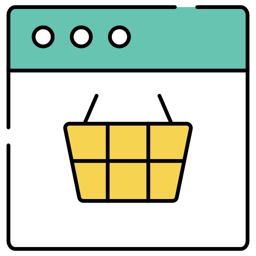 las compras en línea icono gratis