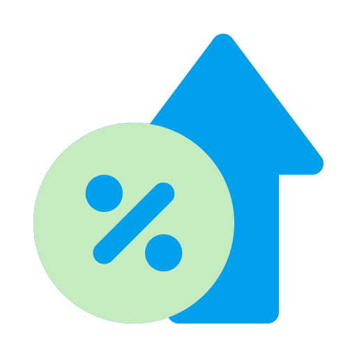 Interest rate free icon
