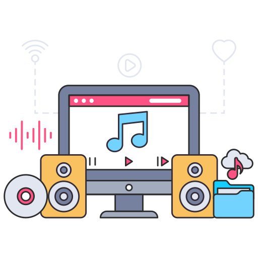 música digital icono gratis