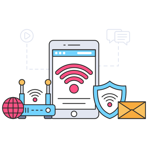conexión inalámbrica icono gratis