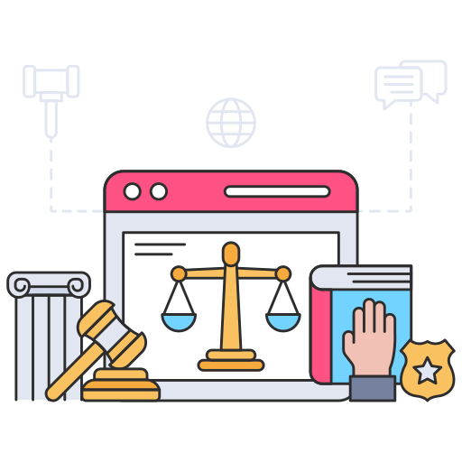 sitio web jurídico icono gratis
