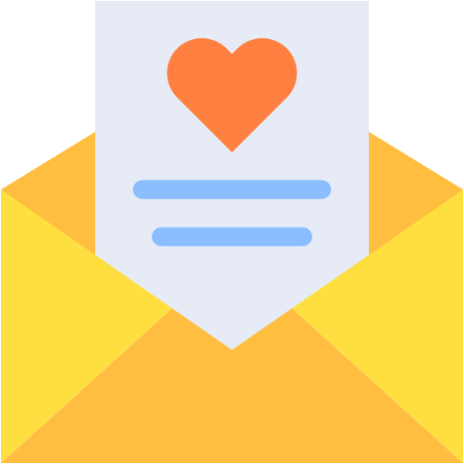 carta de amor icono gratis