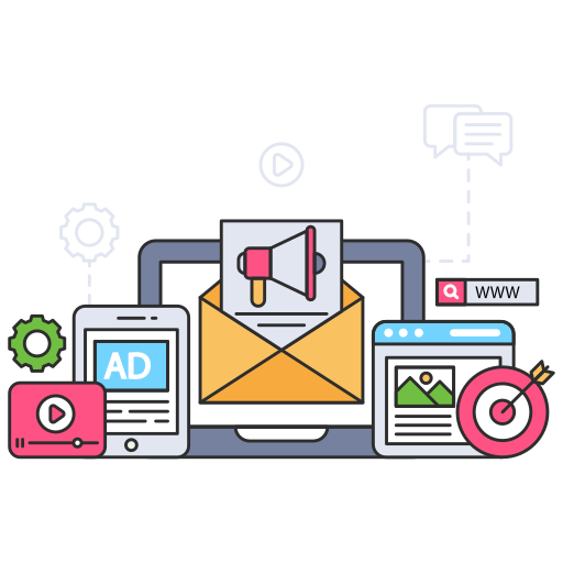 Digital marketing free icon Digital marketing free icon