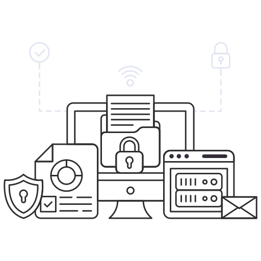 seguridad de datos icono gratis