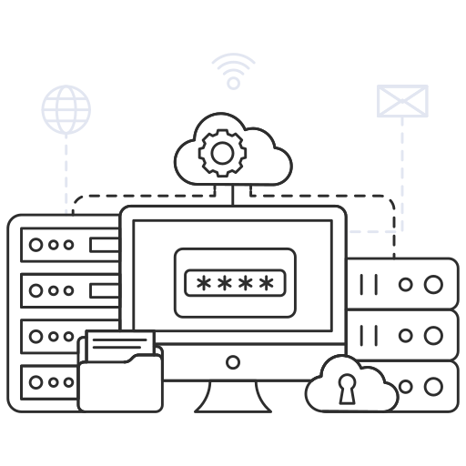 datos seguros icono gratis