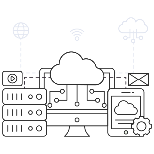 almacenamiento en la nube icono gratis