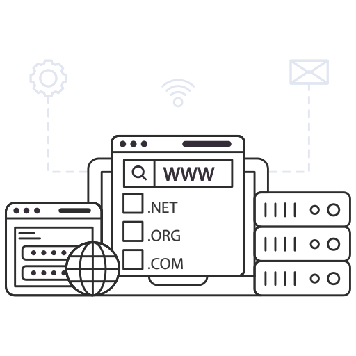 nombres de dominio icono gratis
