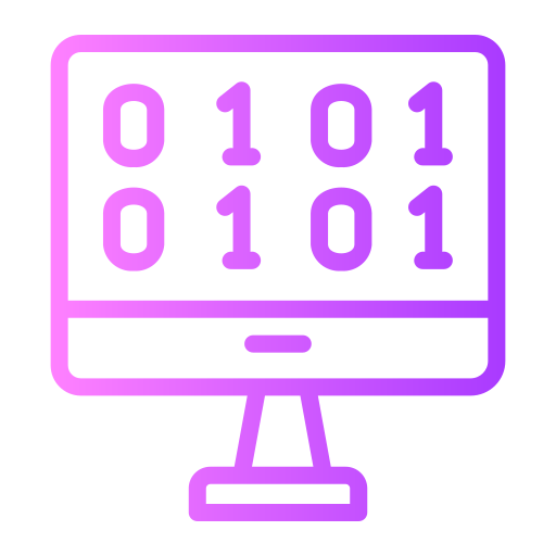 código binario icono gratis
