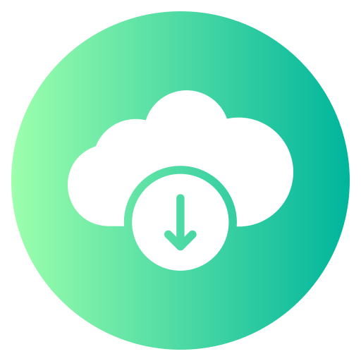 descarga en la nube icono gratis