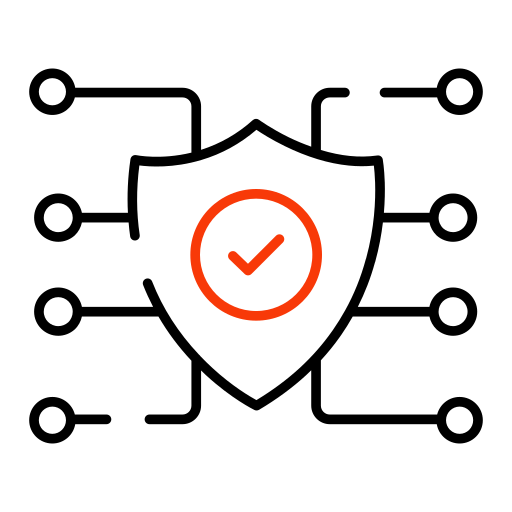 seguridad de la red icono gratis