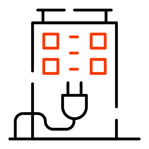 wiederaufladbares gebäude kostenlos Icon