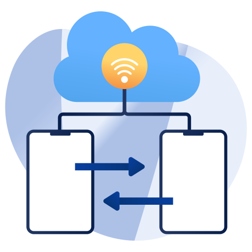 sincronización de datos en la nube icono gratis