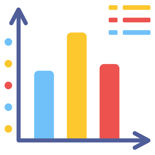 estadísticas en línea icono gratis
