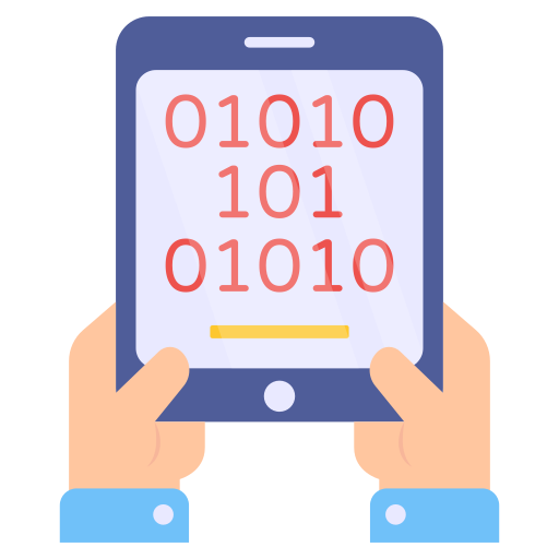 datos binarios del teléfono icono gratis