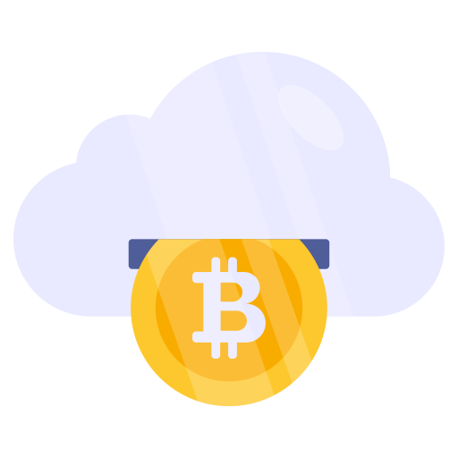 dinero en la nube icono gratis