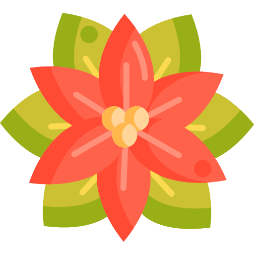 Poinsettia Flaticons Flat icon