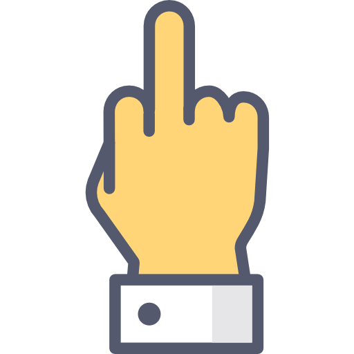 Middle finger - Free gestures icons
