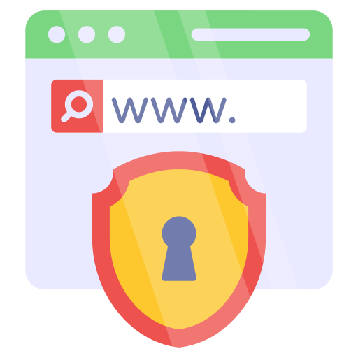 seguridad web icono gratis