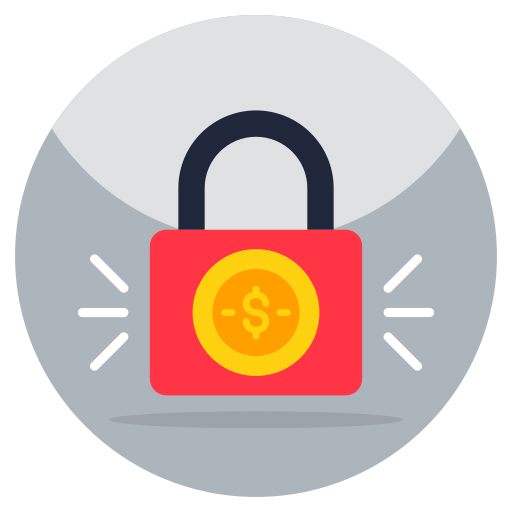 seguridad financiera icono gratis