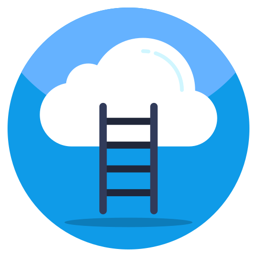 escalera de nubes icono gratis