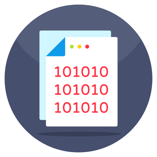 código binario icono gratis