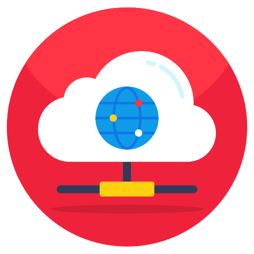 red en la nube icono gratis