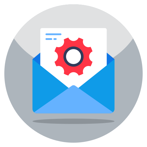 configuración de correo icono gratis