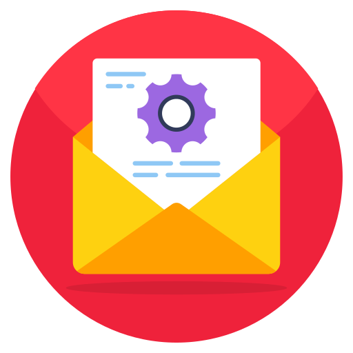 configuración de correo icono gratis