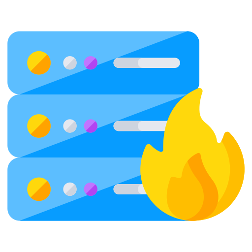 quema de bases de datos icono gratis