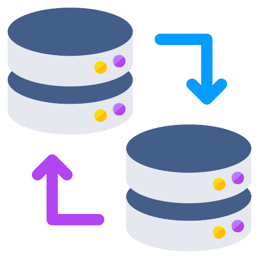 transmisión de base de datos icono gratis