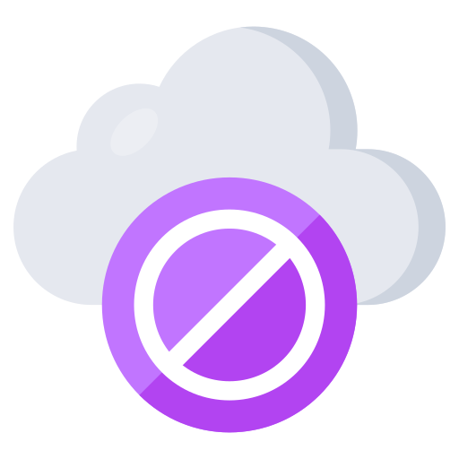 prohibición de la nube icono gratis