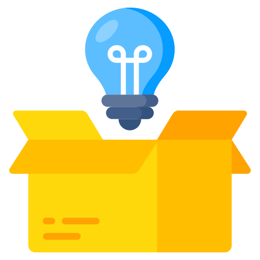 caja creativa icono gratis