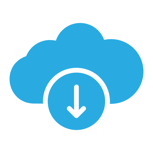 descarga en la nube icono gratis