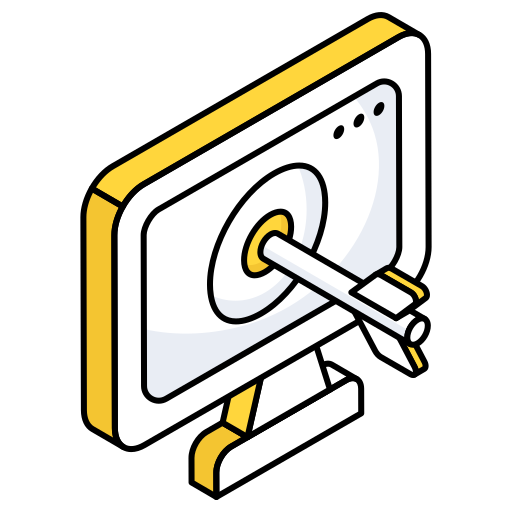 objetivo en línea icono gratis