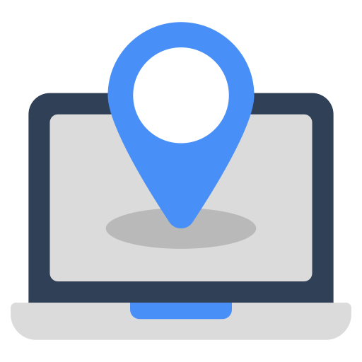 ubicación en línea icono gratis