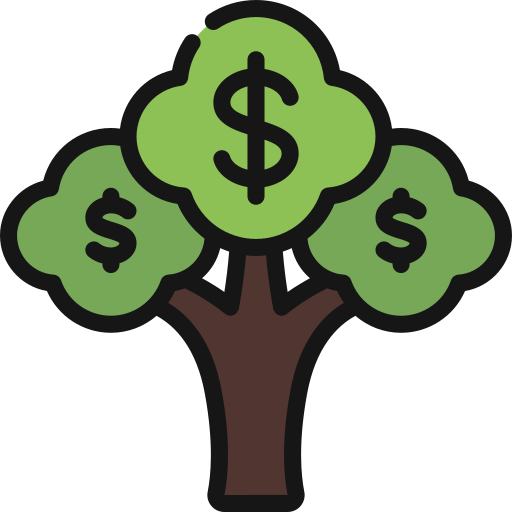 Árbol del dinero icono gratis