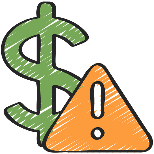 riesgo financiero icono gratis