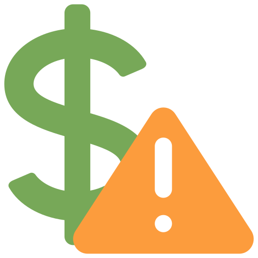 riesgo financiero icono gratis