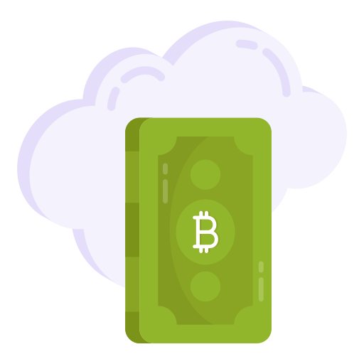 dinero en la nube icono gratis