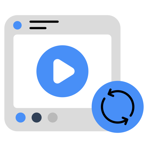 actualización de vídeo icono gratis