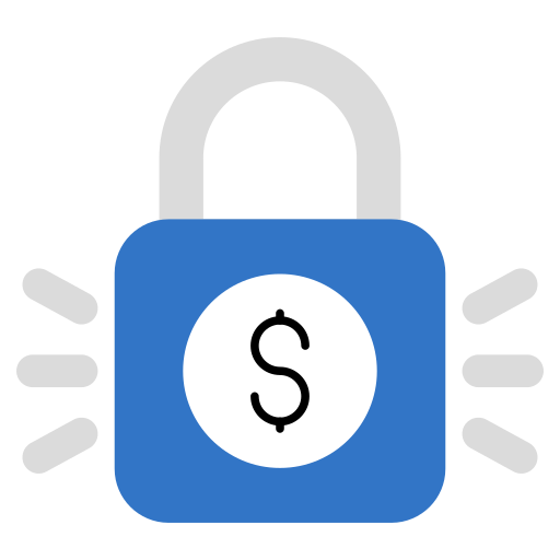 seguridad financiera icono gratis