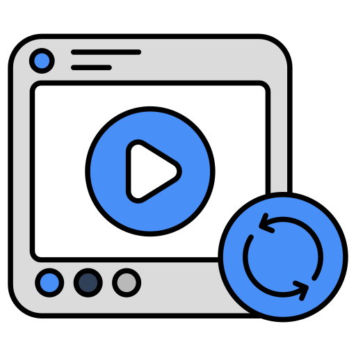 actualización de vídeo icono gratis