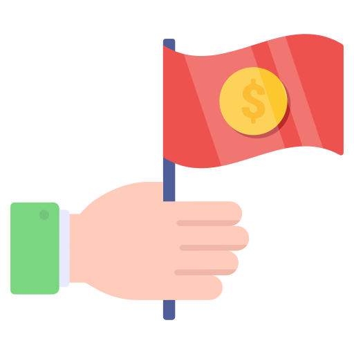 bandera de economía icono gratis