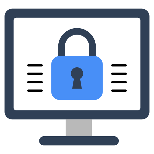 Computer protection free icon Computer protection free icon