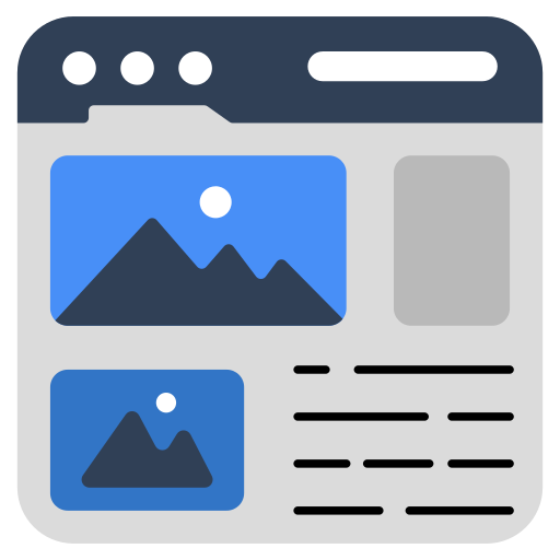 sitio web de paisaje icono gratis