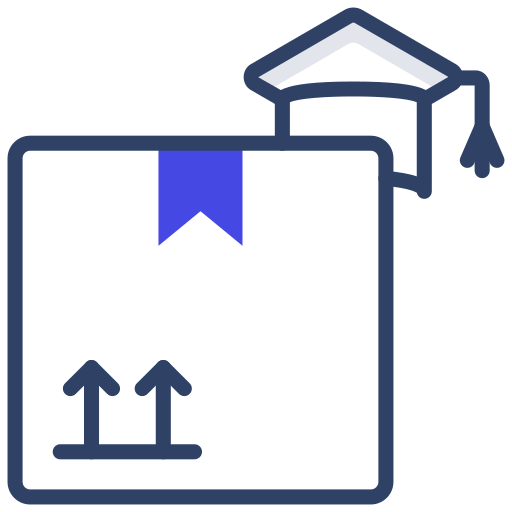 estudio de logística icono gratis