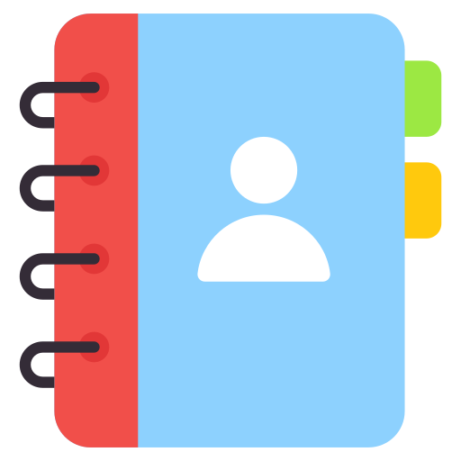 cuaderno de contactos icono gratis