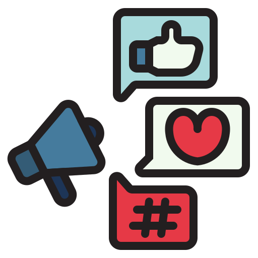 medios de comunicación social icono gratis